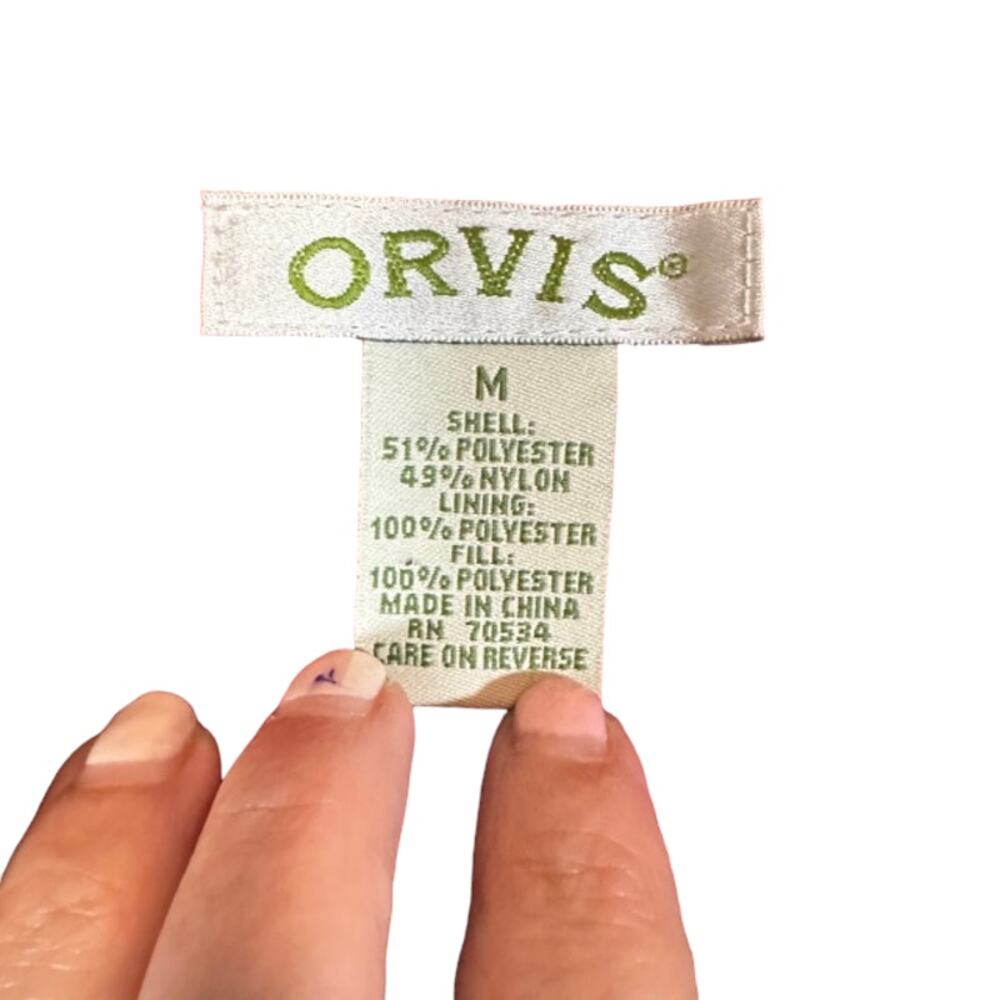 Orvis Maroon Collared Button Front Lightweight Fa… - image 10